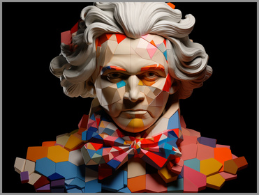 Beethoven "Inside Artists": Midjourney KI-Illustration, Prompts: Sylke Merbold